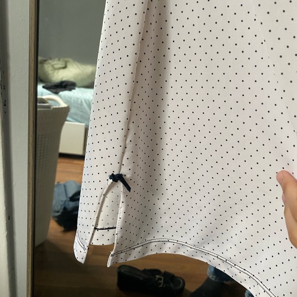 slip dress with lace lining, side slits, bows - Picture 2 of 3